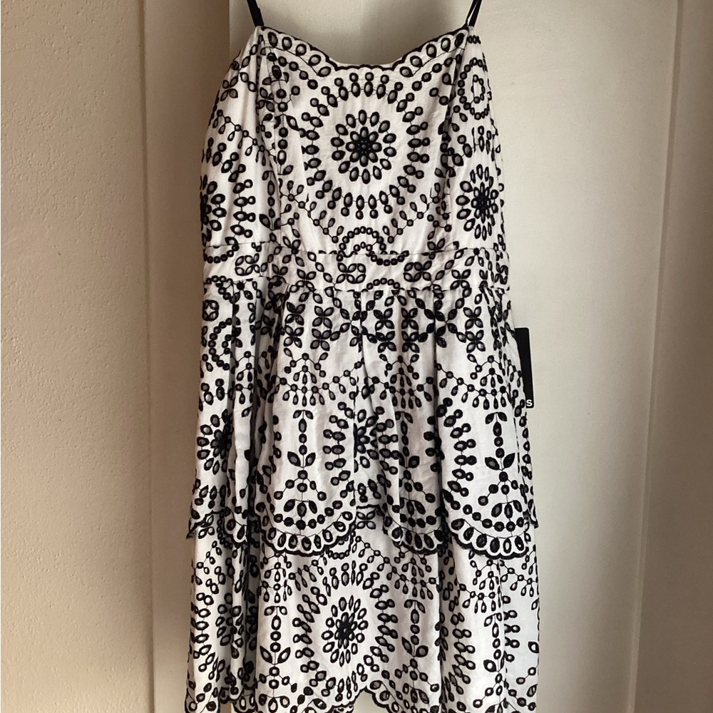 Black & White Eyelet Express Dress